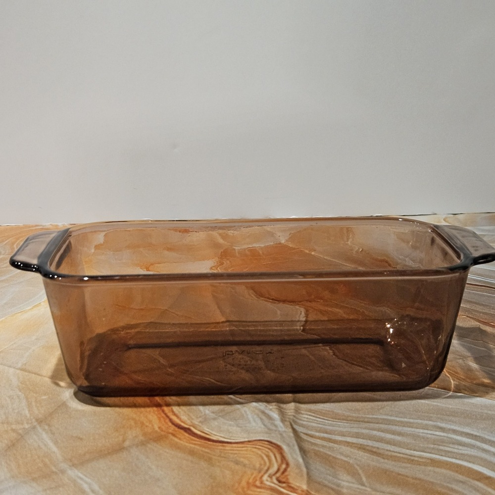 Pyrex 213-R Amethyst Purple Cranberry Glass Loaf Pan 1.5 Qt 8.5" Vintage